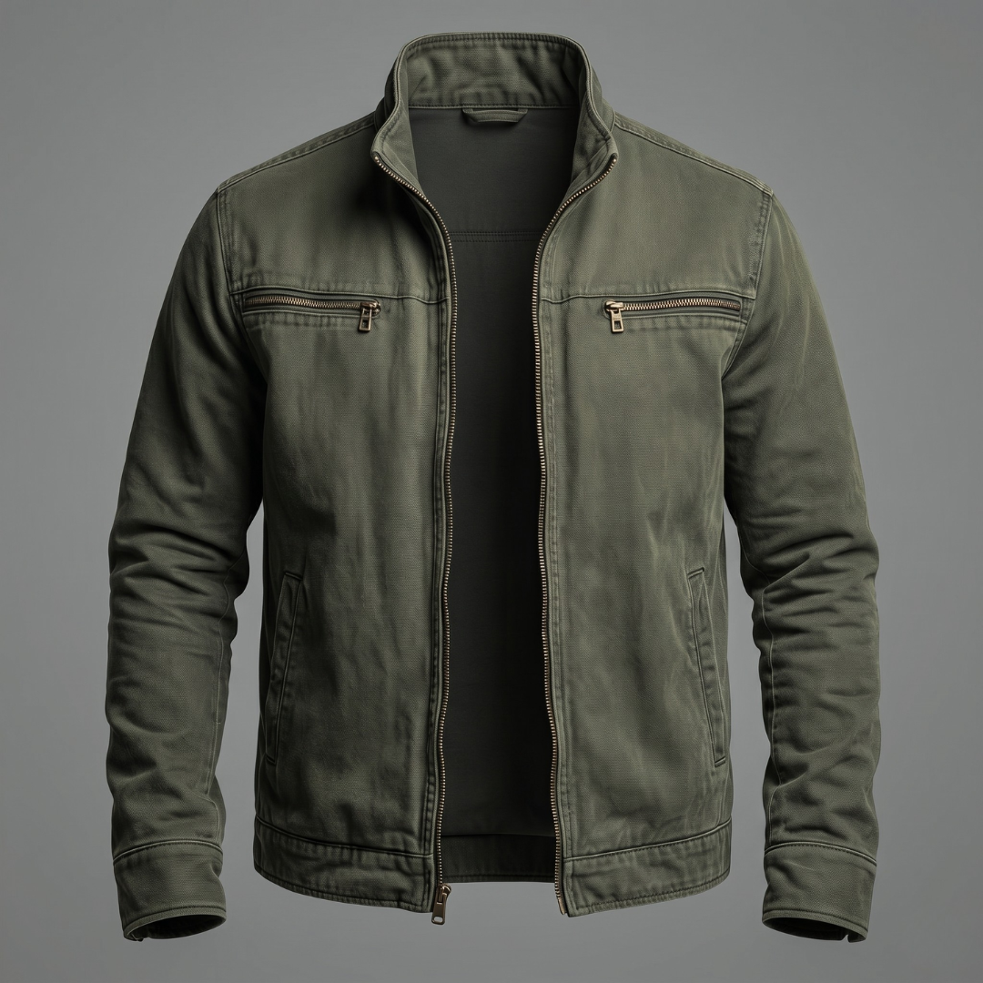 Cazel | Veste vintage en coton avec fermeture zippée