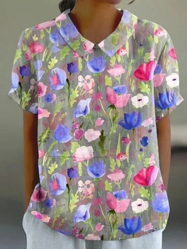 Lila | Chemise Fleurie Pastel