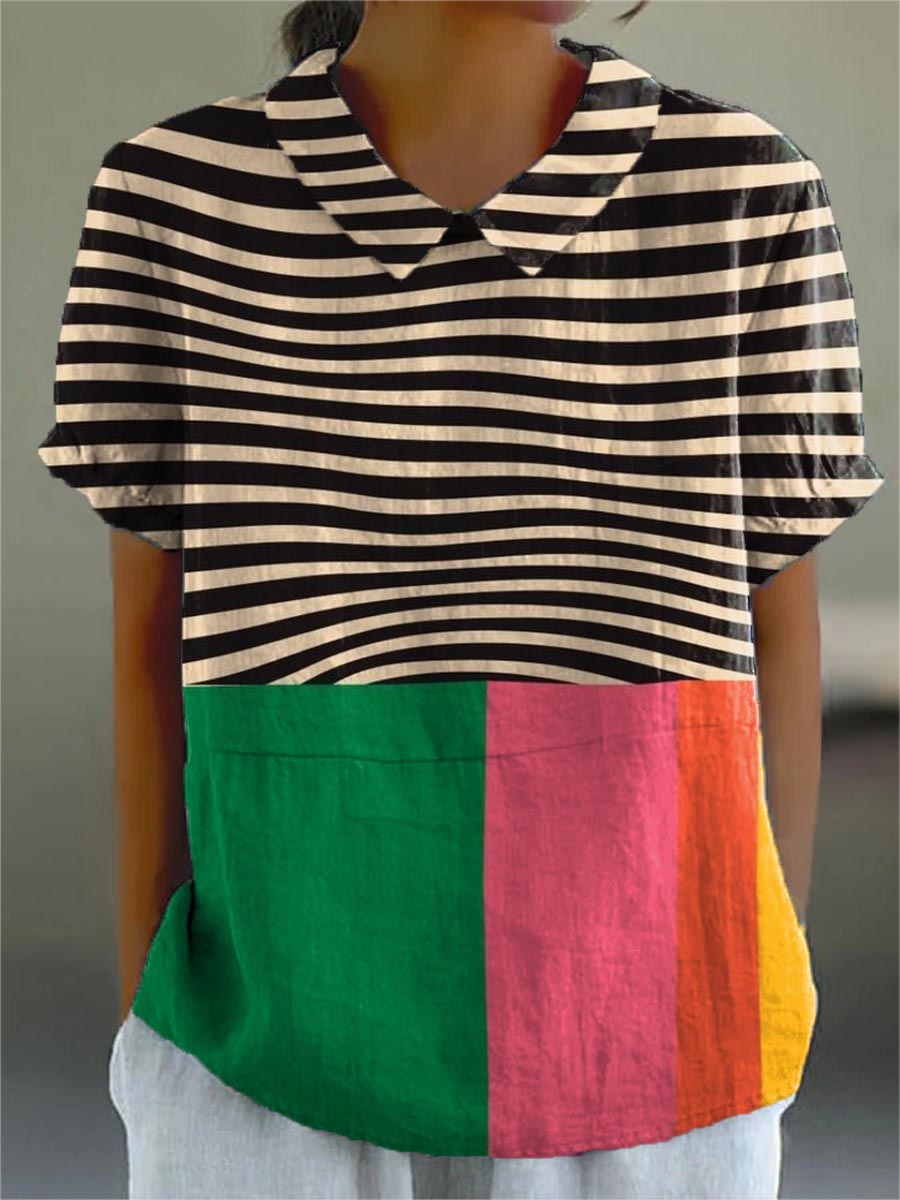 Eva | Chemise Rayée Multicolore